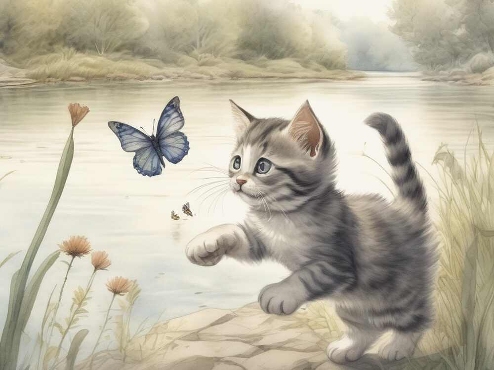 小貓釣魚