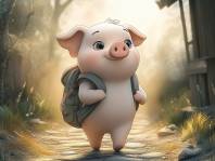 不再遲到的小豬