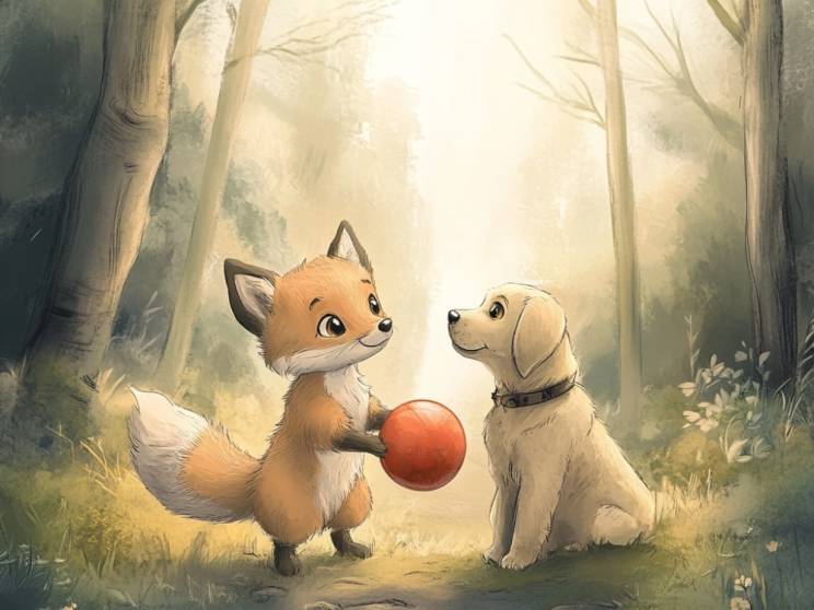 小狐狸學會分享 小狐狸學會分享