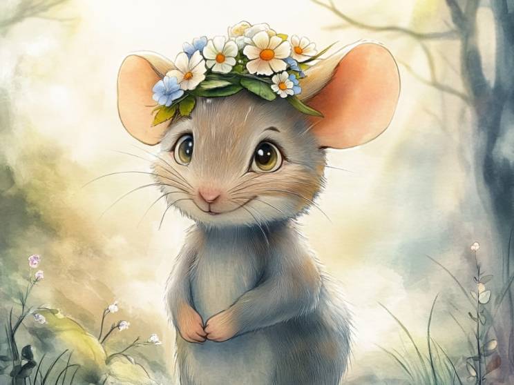 小老鼠的花帽子