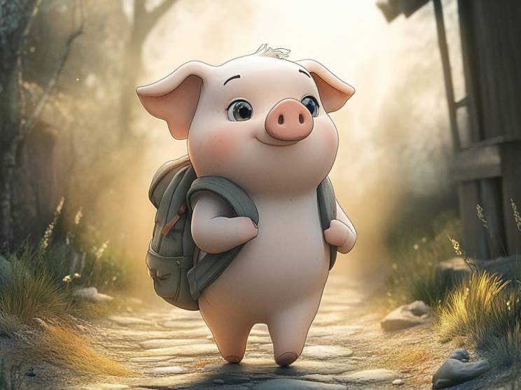 不再遲到的小豬