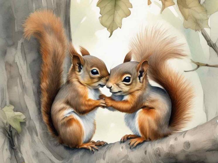 两只小松鼠